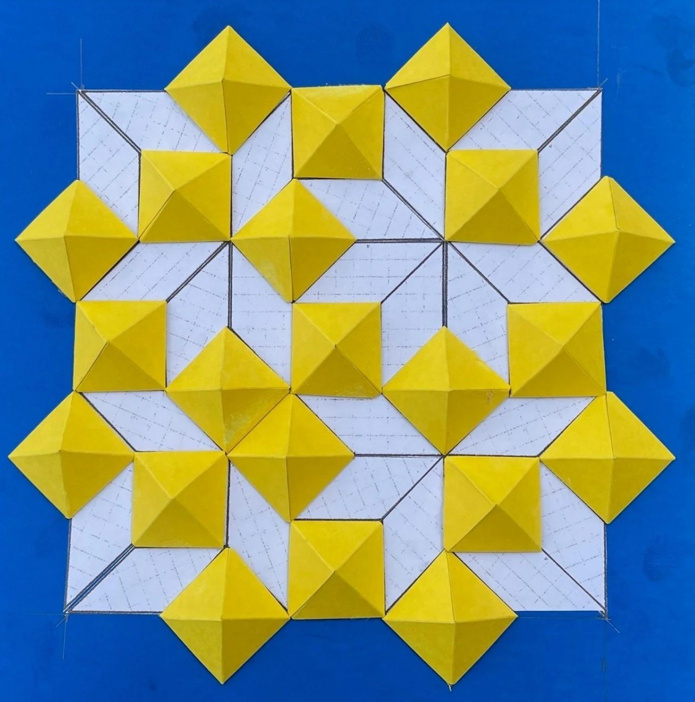 Eightfold Quasiperiodic Tiling with Pyramids, 2022