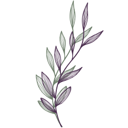 Purple and green flowers