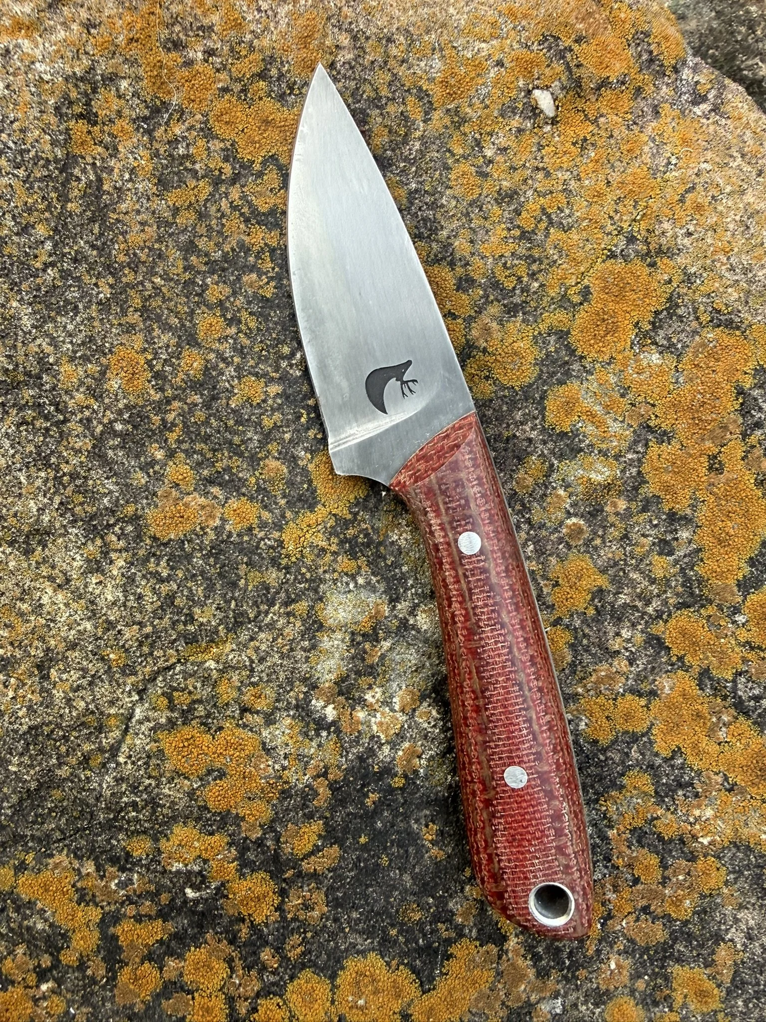 Red Micarta Neck Knife