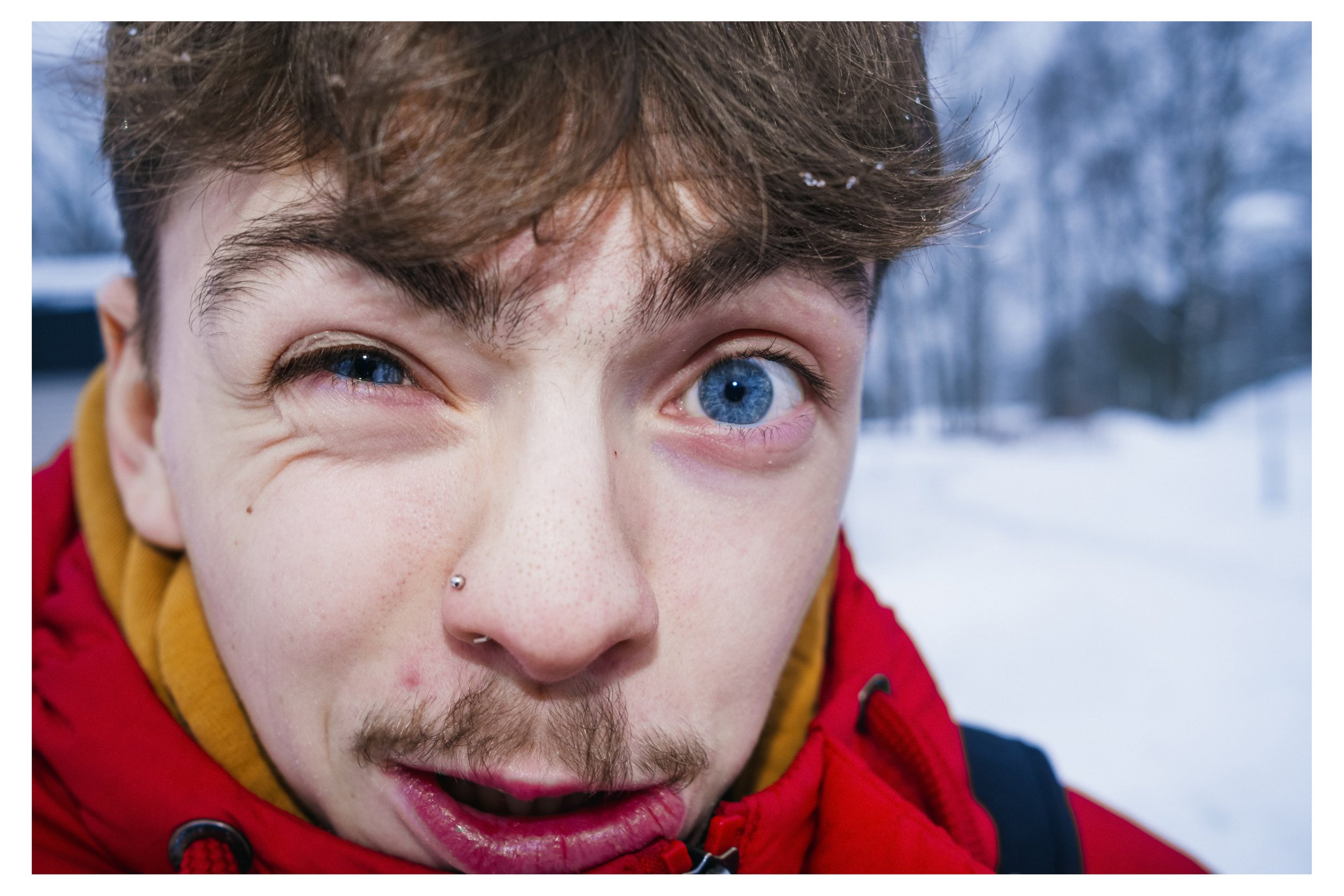 En varm dag. -1 grad och de fina iskristallerna som prydde marken förvandlas till avgasbrunt slask.

13/01/2026