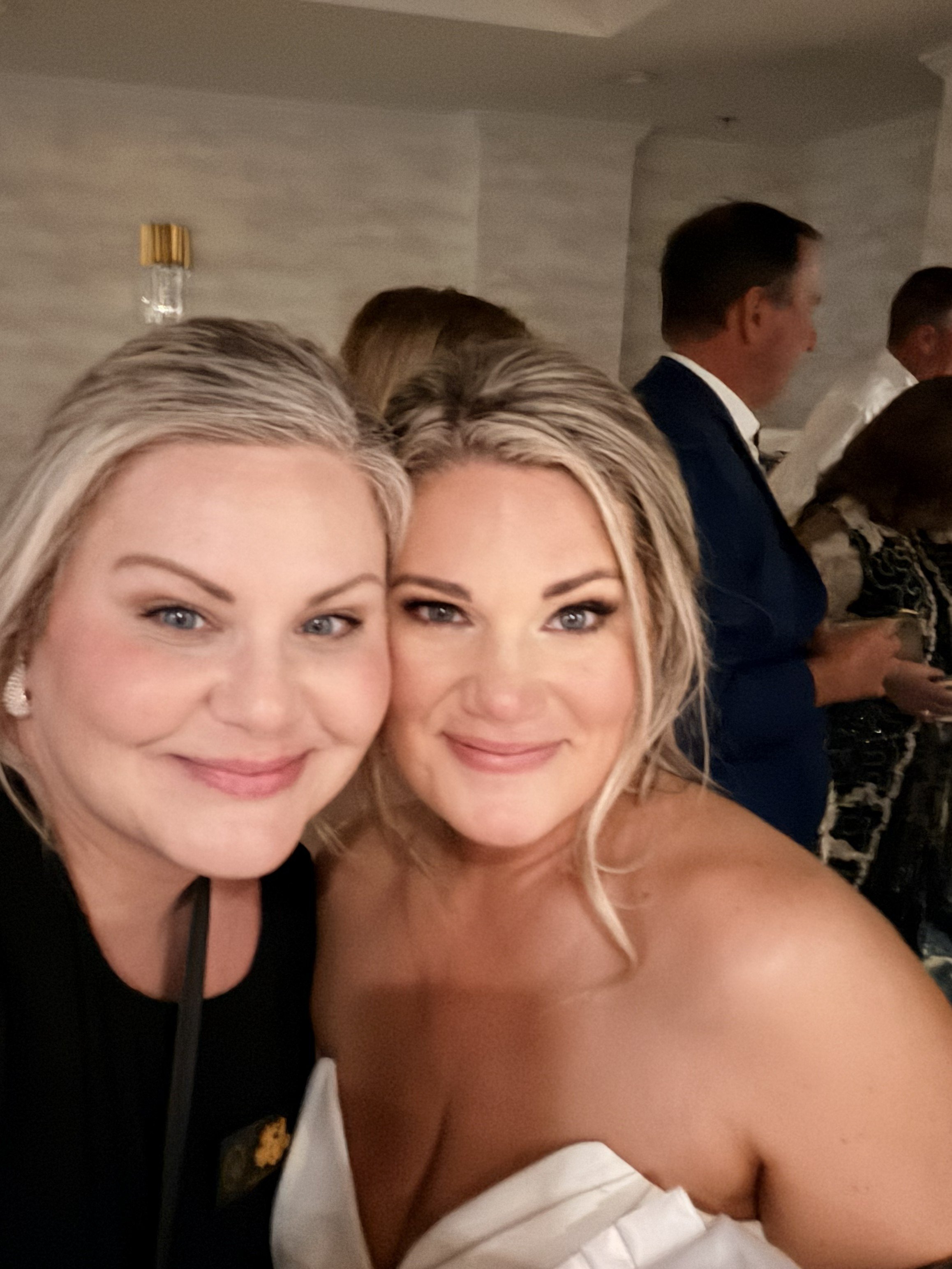 Kista and Becca at the end of the night.