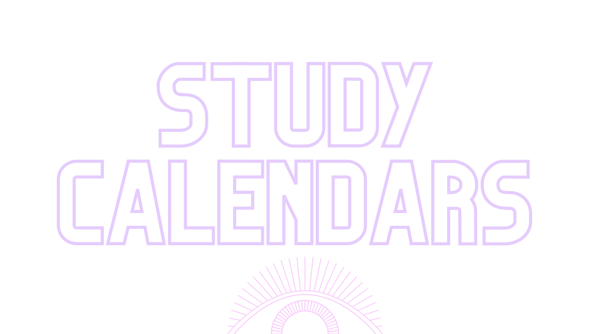 Study Calendars: INSTANT DOWNLOADS 
