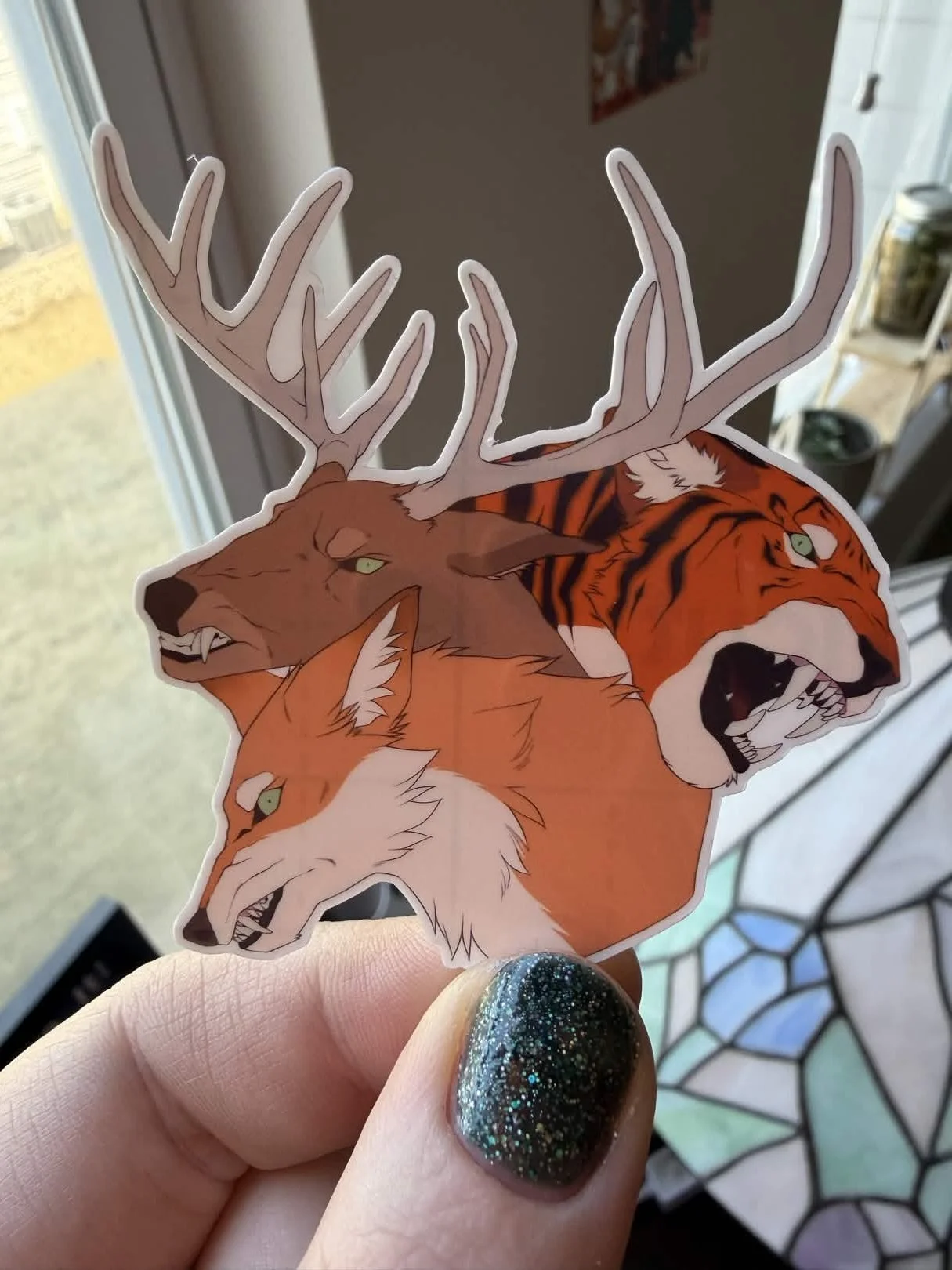 Fox Deer Tiger Sticker