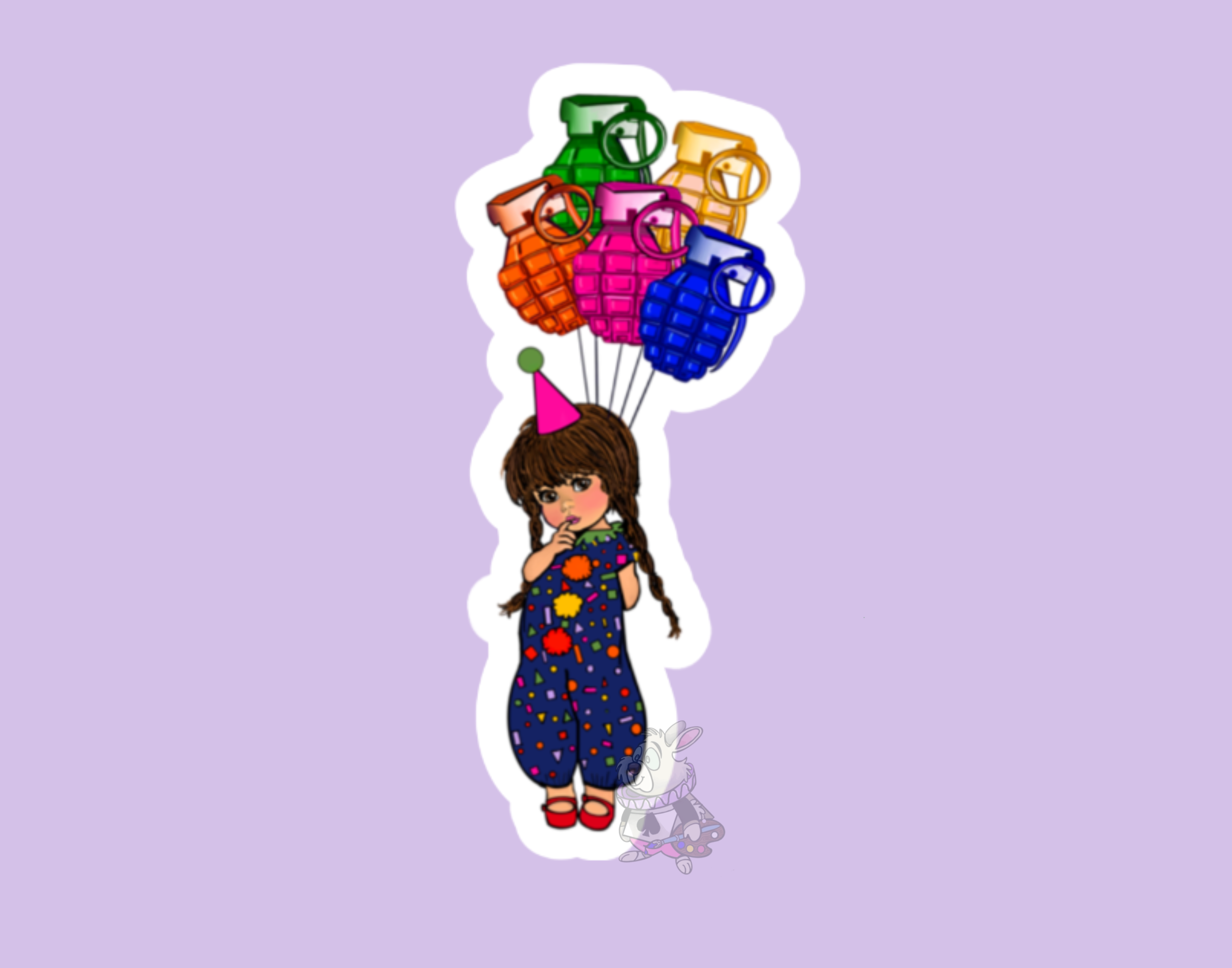 We All Float Away sticker 4x4.png