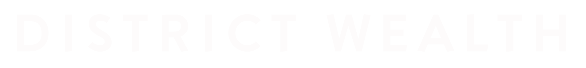 A colorful badge or patch with the words 'District Wealth' written across it.