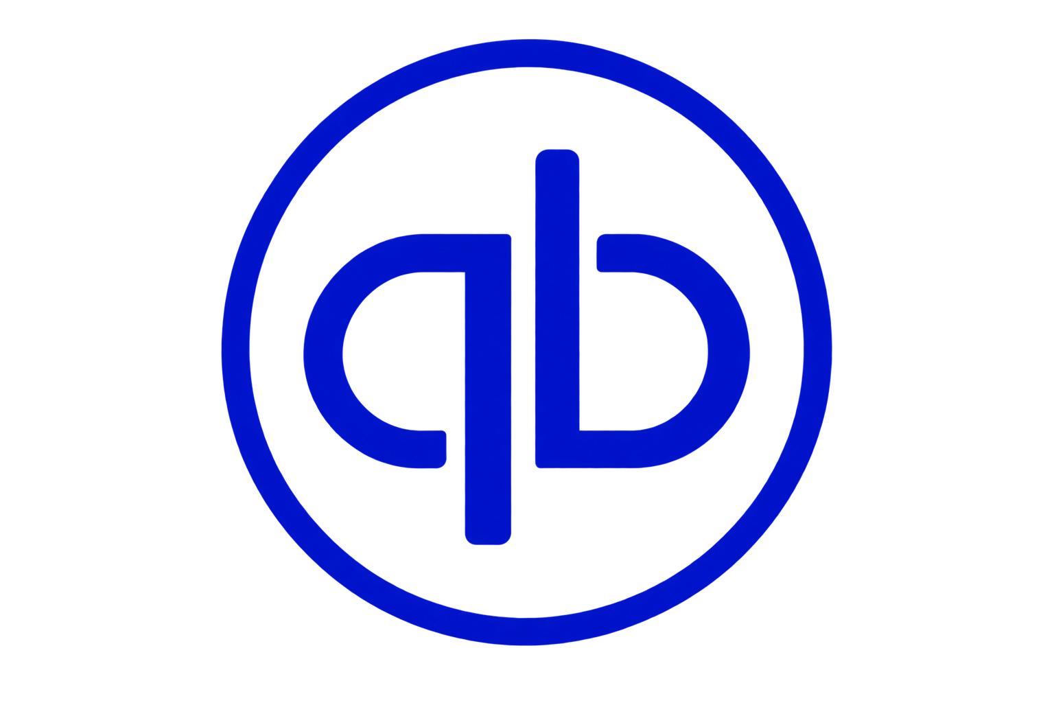 A digital illustration of a blue Bitcoin logo against a black background.