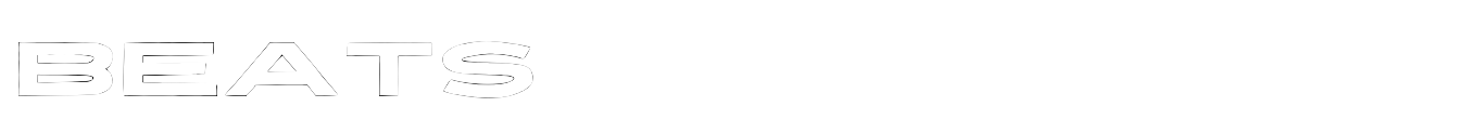 Black background with the word 'BEATS' in white, stylized bold letters.