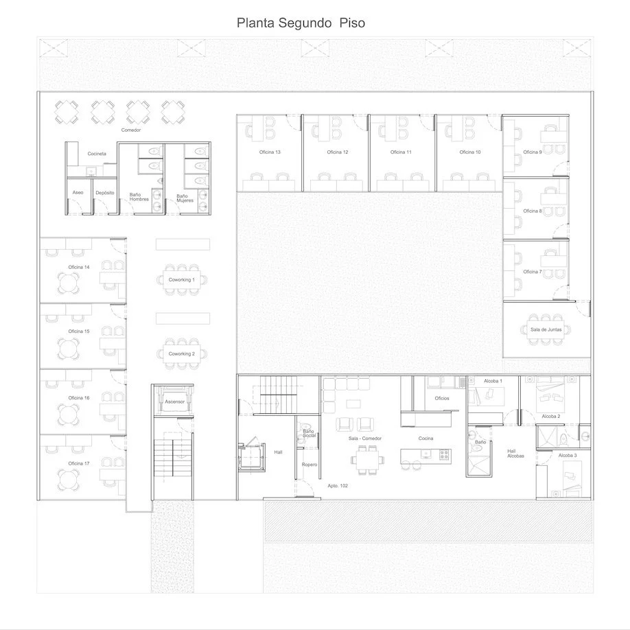 Oficinas y Apartamentos Limonar_Proyecto Básico_Planta 2 1.jpeg
