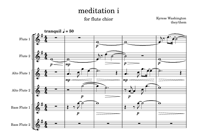 meditation i for flute choir