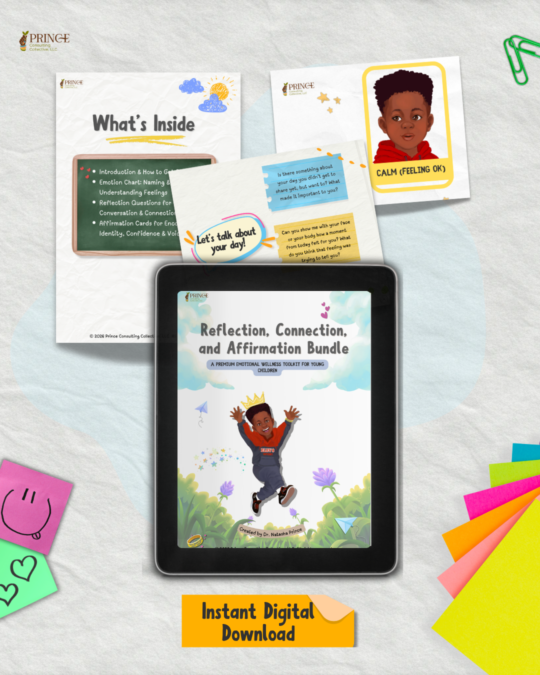 Reflection, Connection, & Affirmation Bundle: A Premium Emotional Wellness Toolkit for Young Children