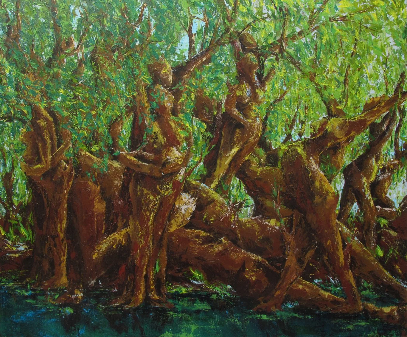 Nemus
Acrílico con espátula sobre lienzo
100 x 120 cm