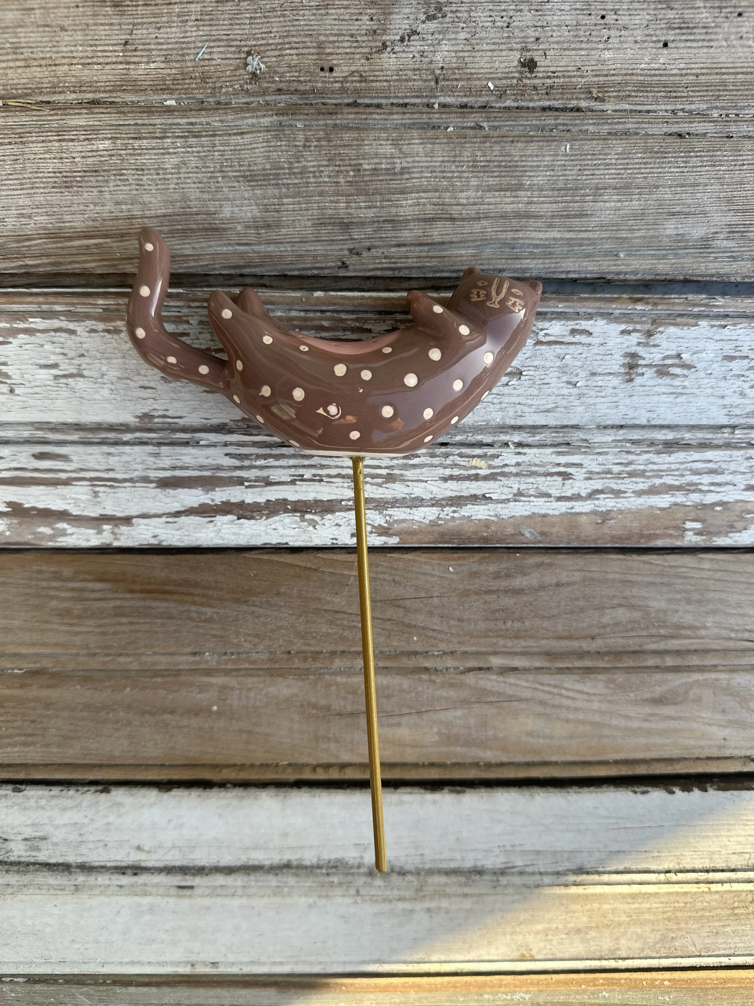 Brown Cat Plant Buddy
