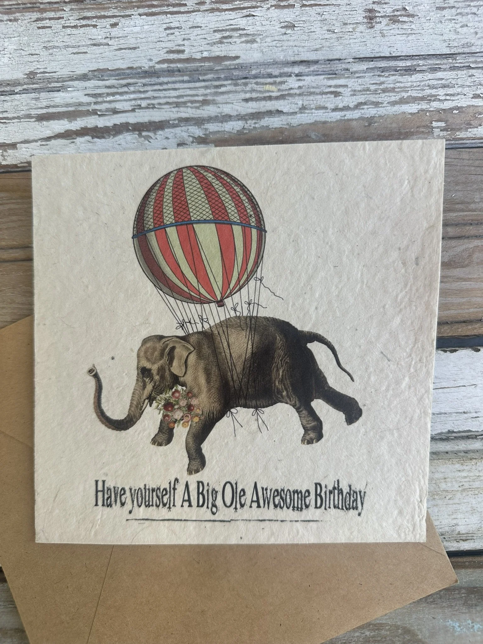 Elephant Plantable Wildflower Greeting Card