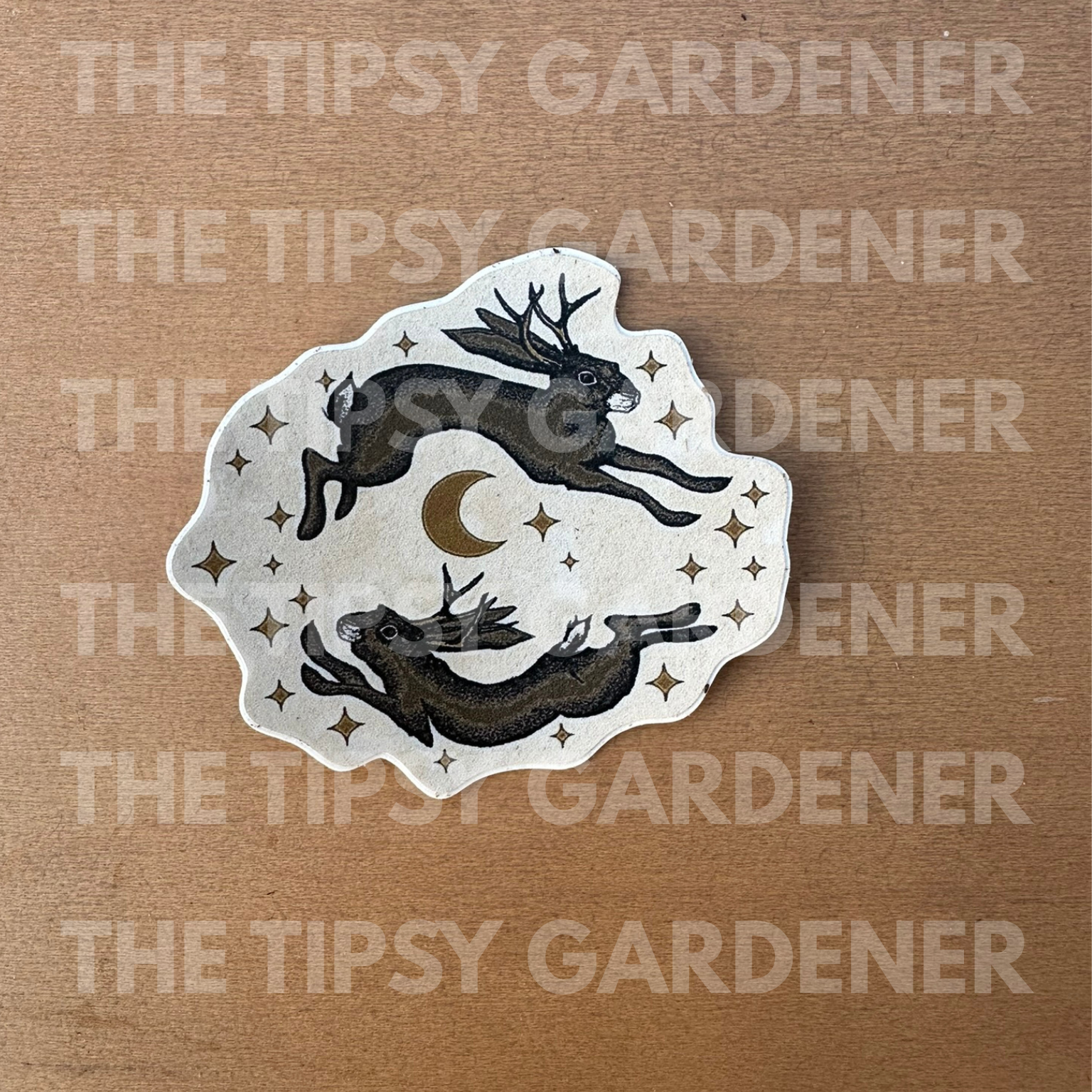 Jackalope Moon Sticker