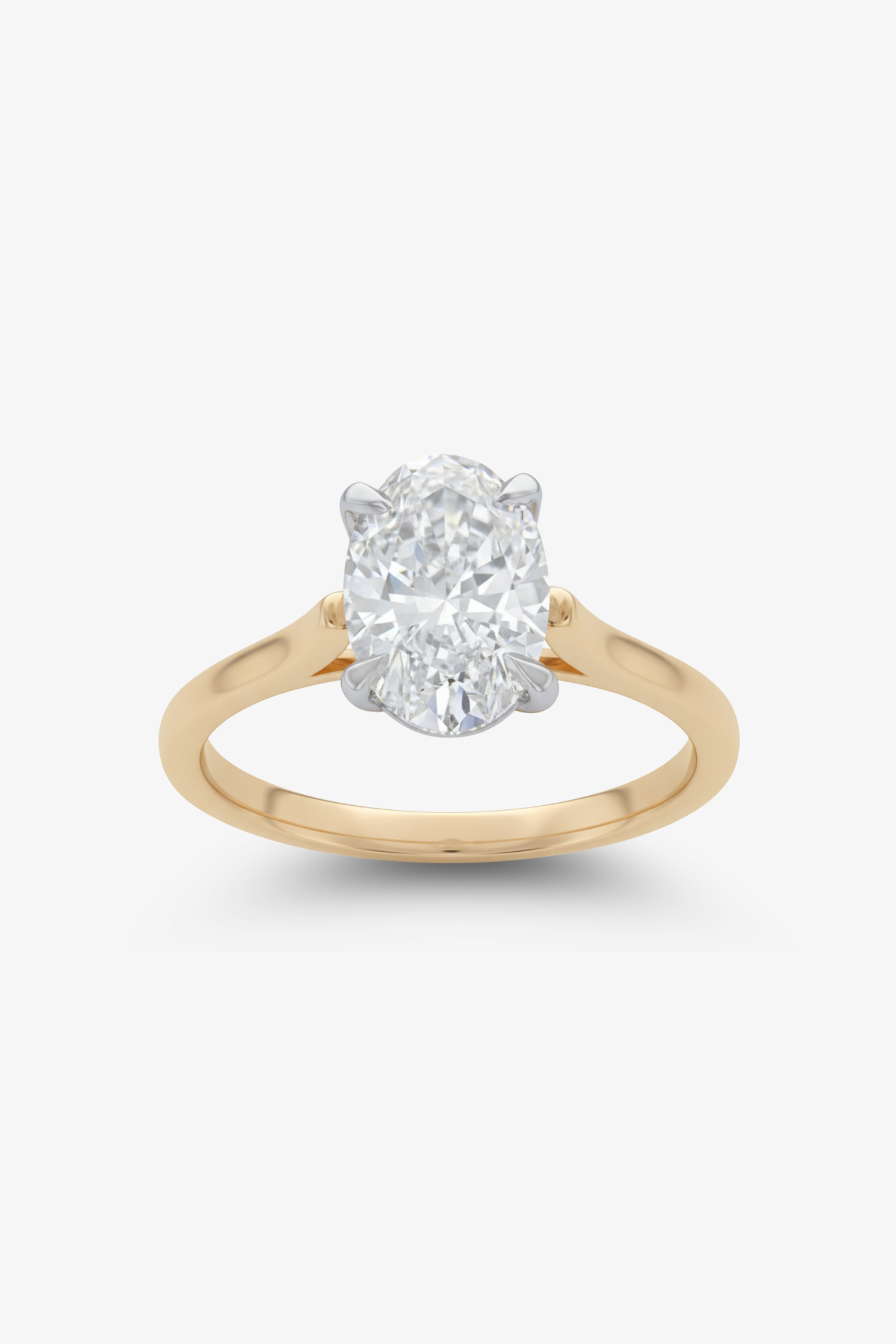 2ct Oval Solitaire Lab Diamond Ring