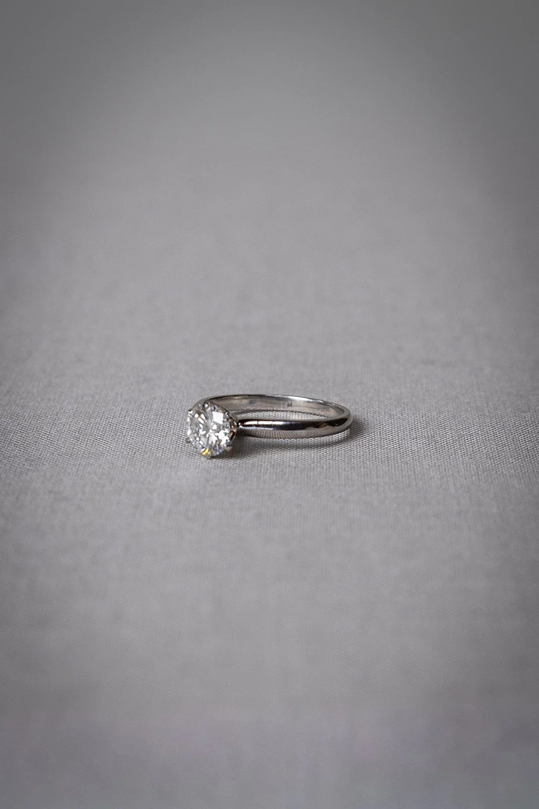1ct Round Solitaire Platinum Diamond Ring