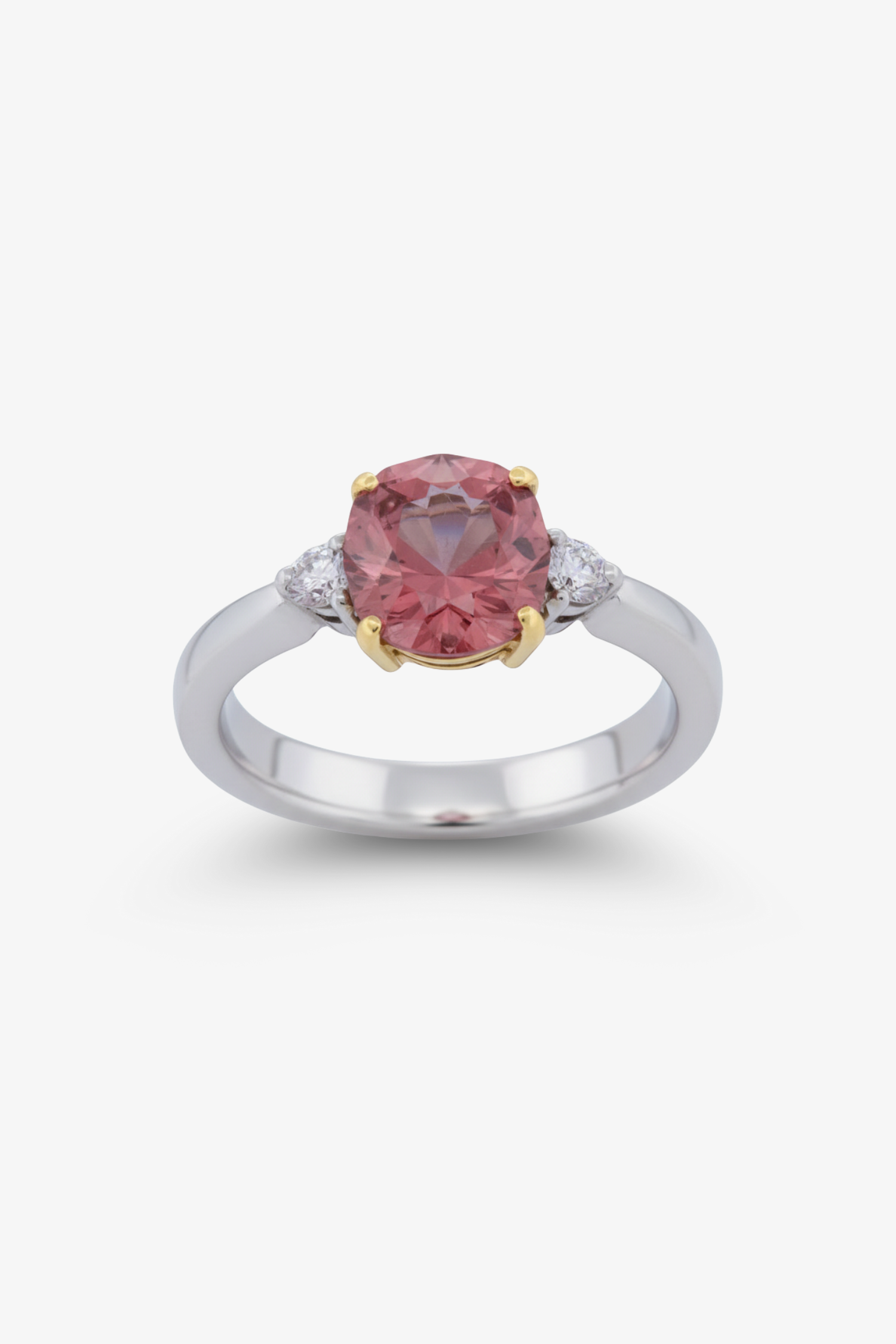 2.08ct Pink Garnet Three Stone RIng