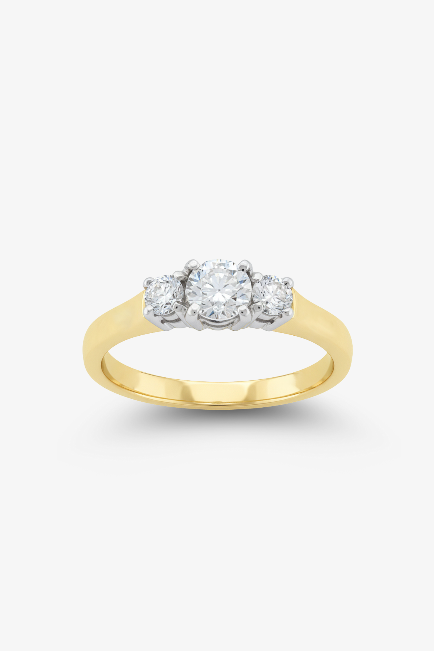 0.59ct Three Stone Natural Diamond  Ring