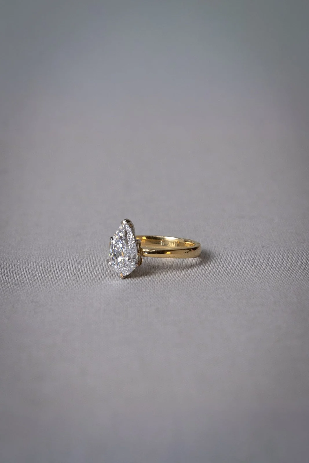 2.01ct Solitaire Pear LAB Diamond Ring