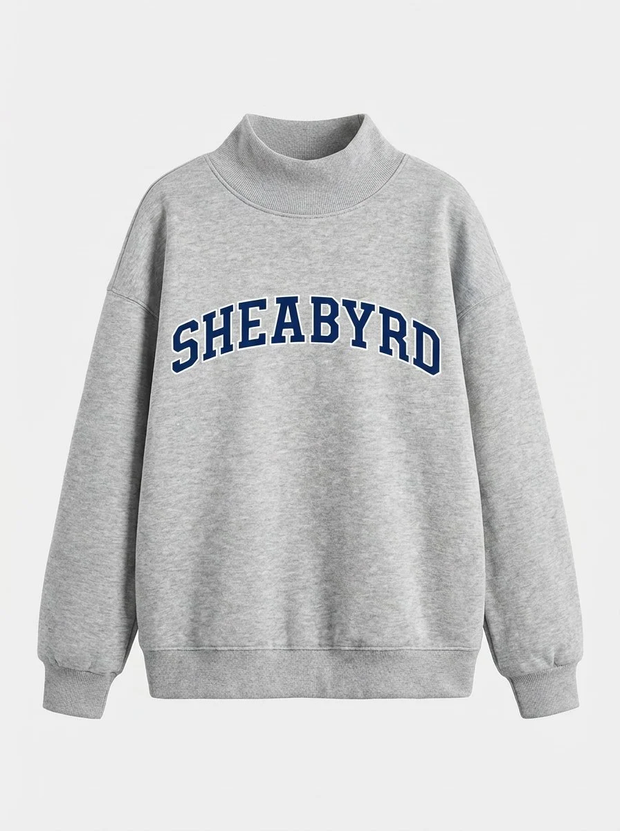 SHEABYRD GREY MOCK NECK