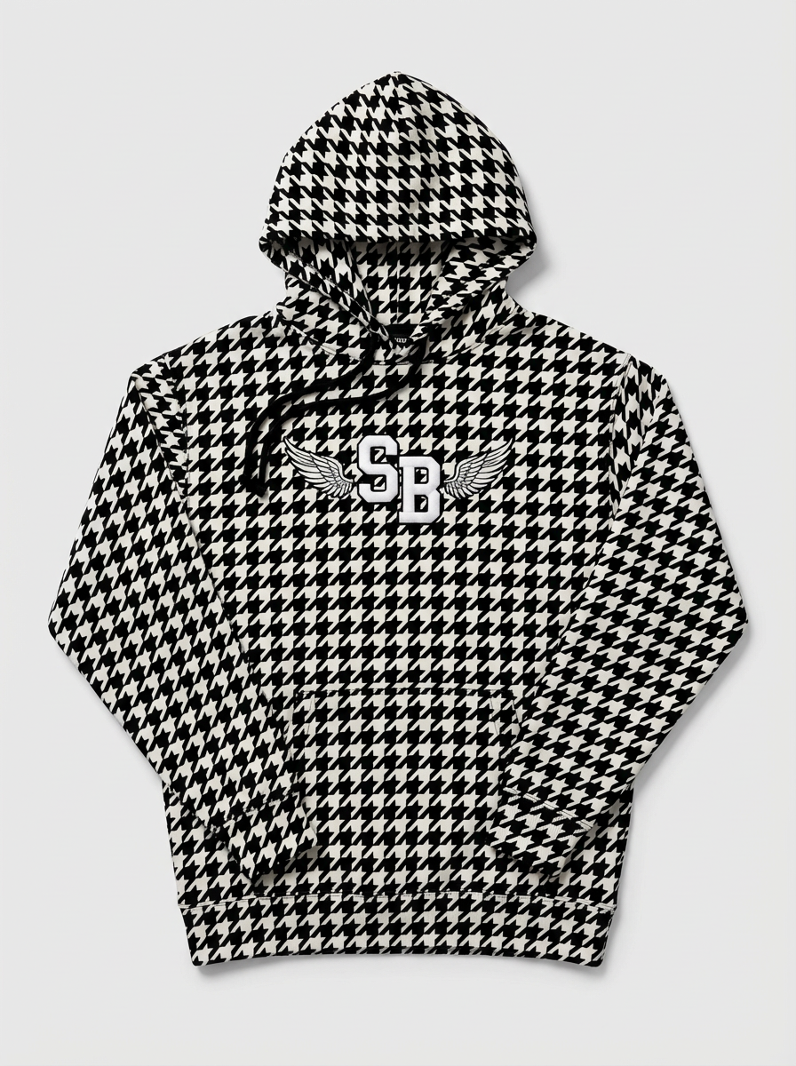 SHEABYRD FLIGHT SERIES HOUNDSTOOTH HOODIE