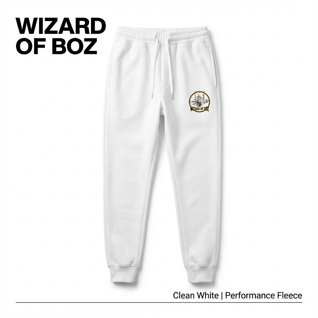 WIZARD OF BOZ WHITE SWEATS