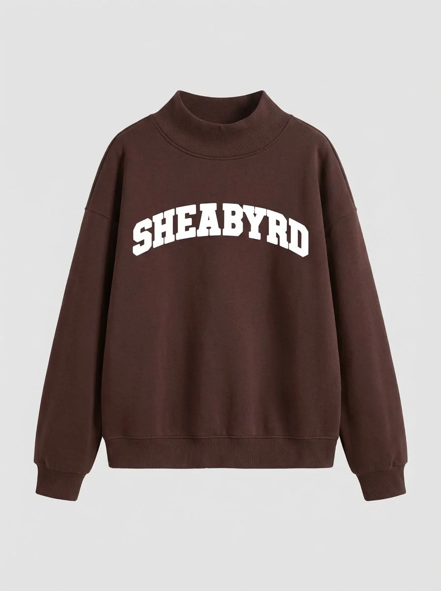 BROWN SHEABYRD MOCK NECK