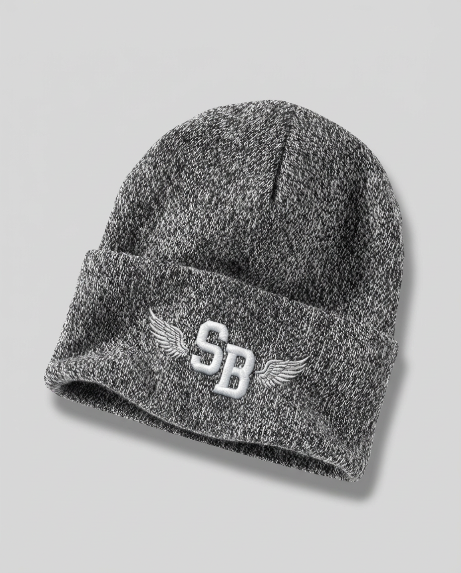 SHEABYRD FLIGHT SERIES BEANIE BLK/WHITE KNITTED