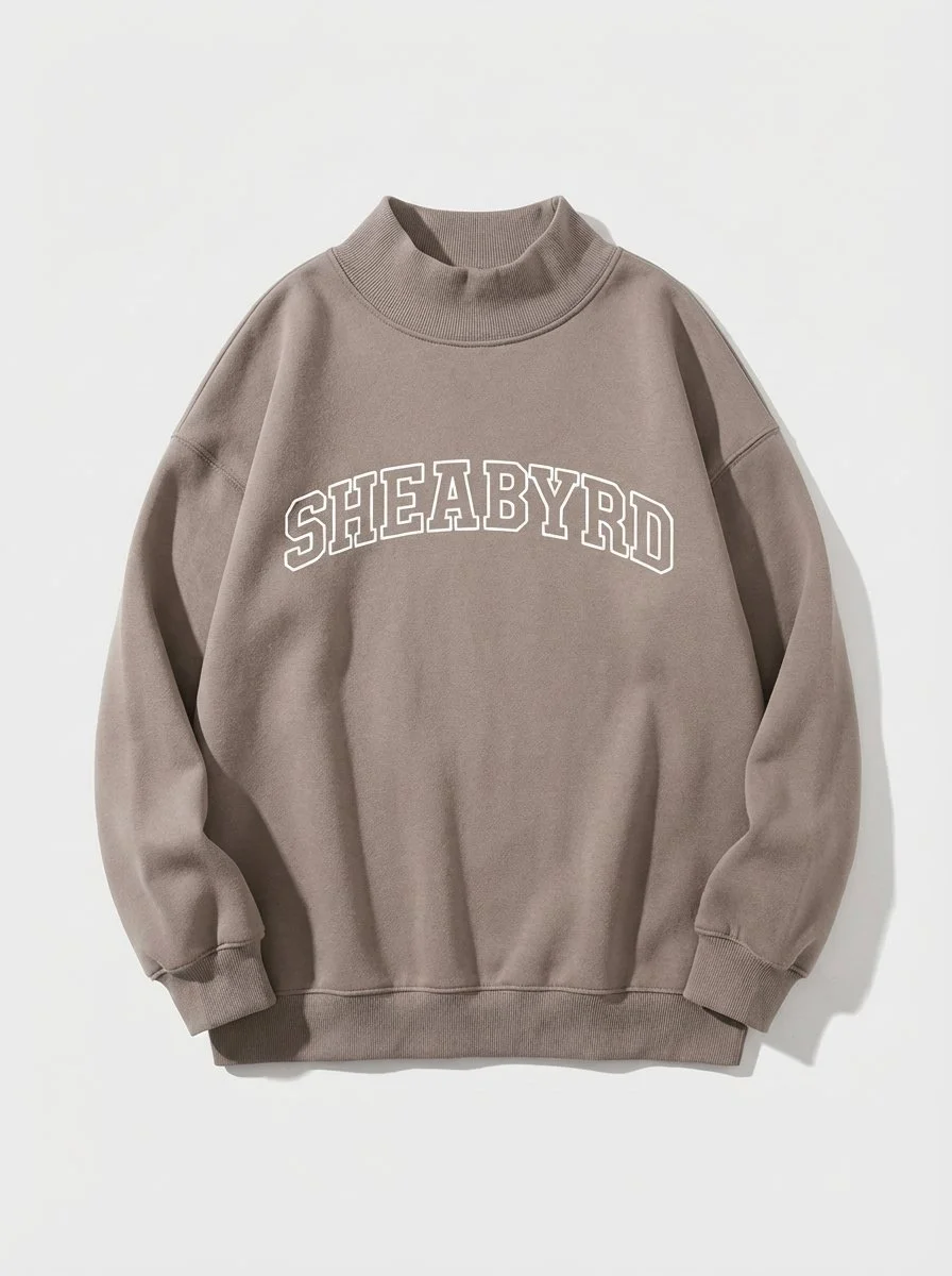 LIGHT BROWN SHEABYRD MOCK NECK