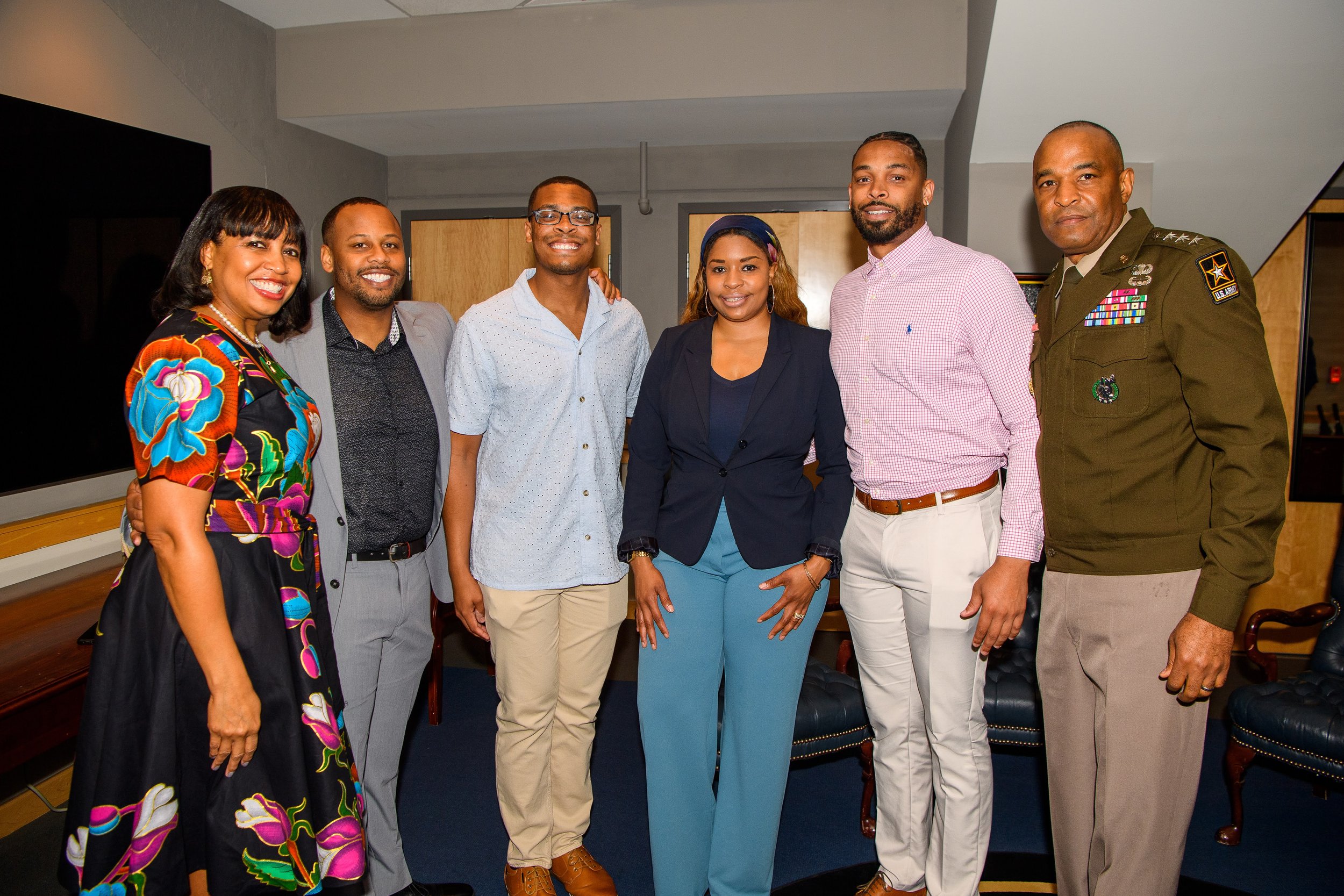 Lt. Gen. Vereen, his wife Monica and their children, celebrate his retirement after 36 years of military service in 2024.