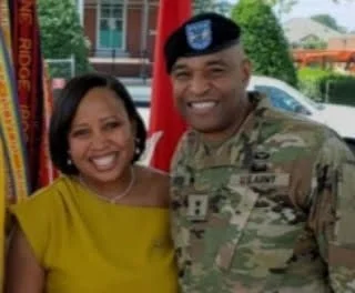 General Vereen and his wife Monica Coachman Vereen after receiving his second star in 2019.