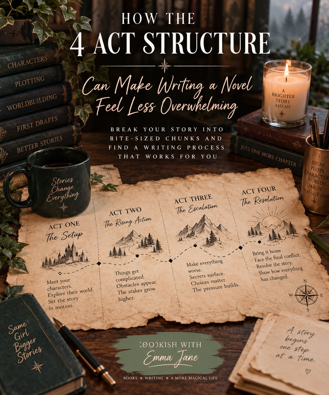 4-Act Story Structure: How to Break Your Novel Into Manageable Pieces