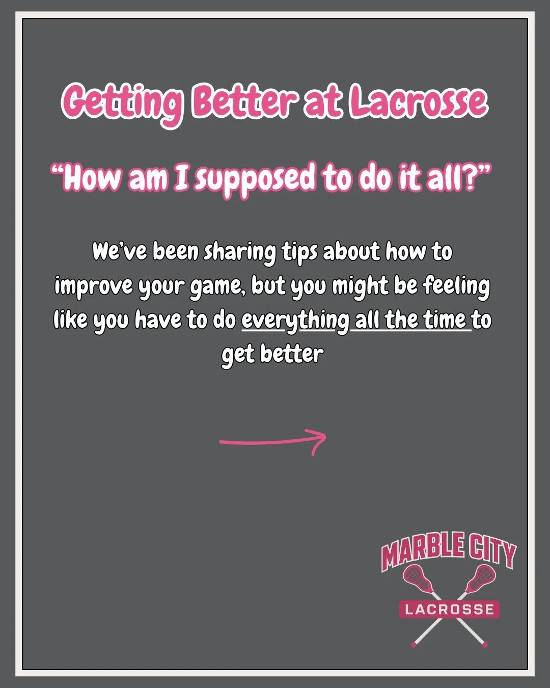 You don&rsquo;t need to train for two hours every day to get better at lacrosse. 
You do need goals and a plan you can stick to.

With the #StaySharp Series we&rsquo;ve been sharing tips to get better (with more to come!) and sometimes it probably fe