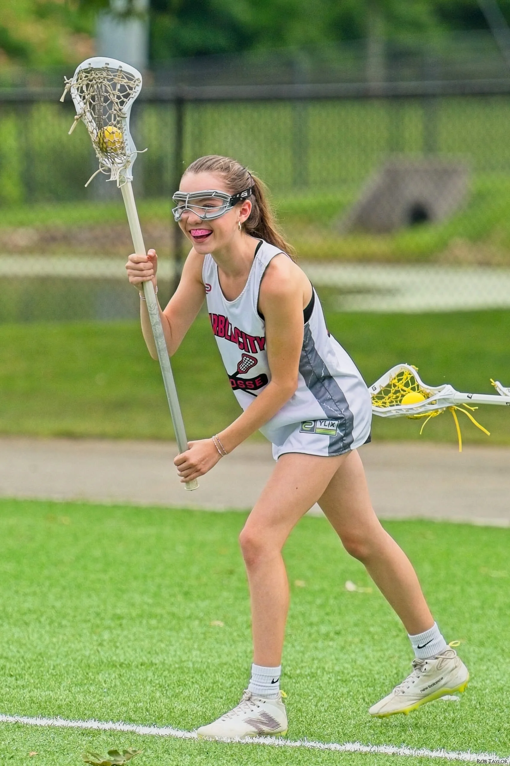 Marble City Lacrosse elementary school travel team player practicing stick skills