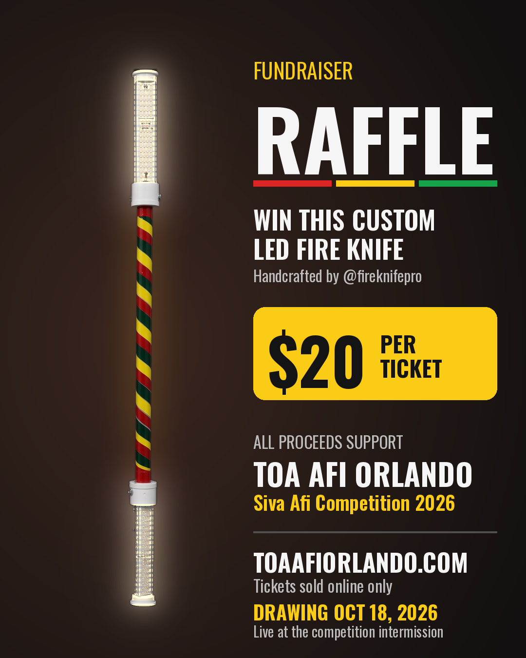 Fire Knife LED Raffle