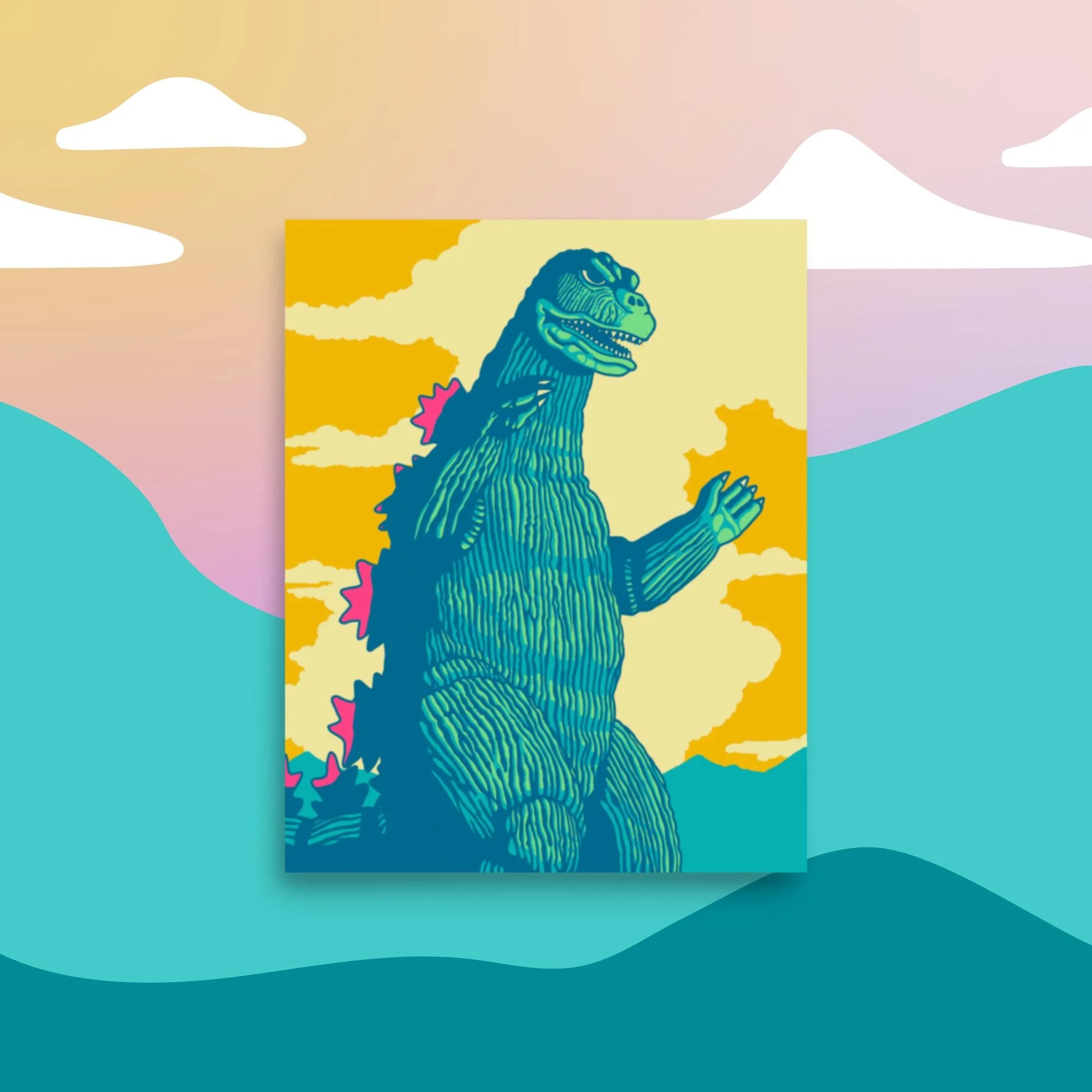 Gozilla Pixel Pattern Godzilla Poster Pixel Art Pattern Pixel Art Grid Pixel Art