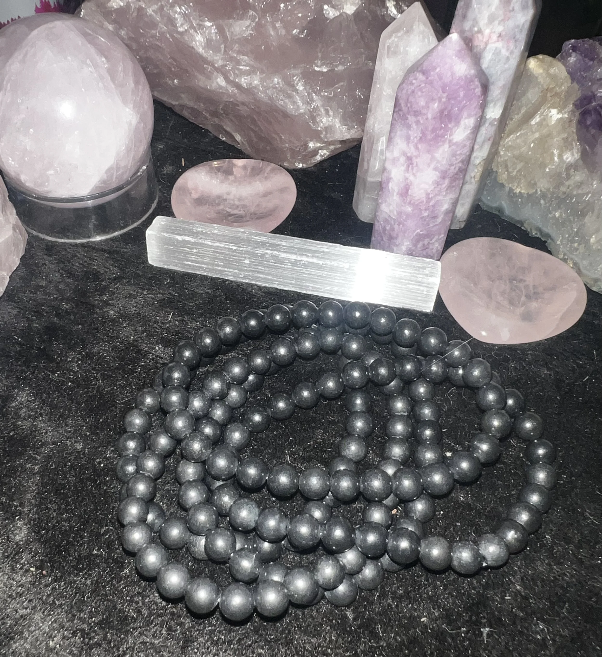 Genuine Black Onyx Stretch Bracelet - Unisex 6mm Beaded Protection Bracelet for Strength & Focus.