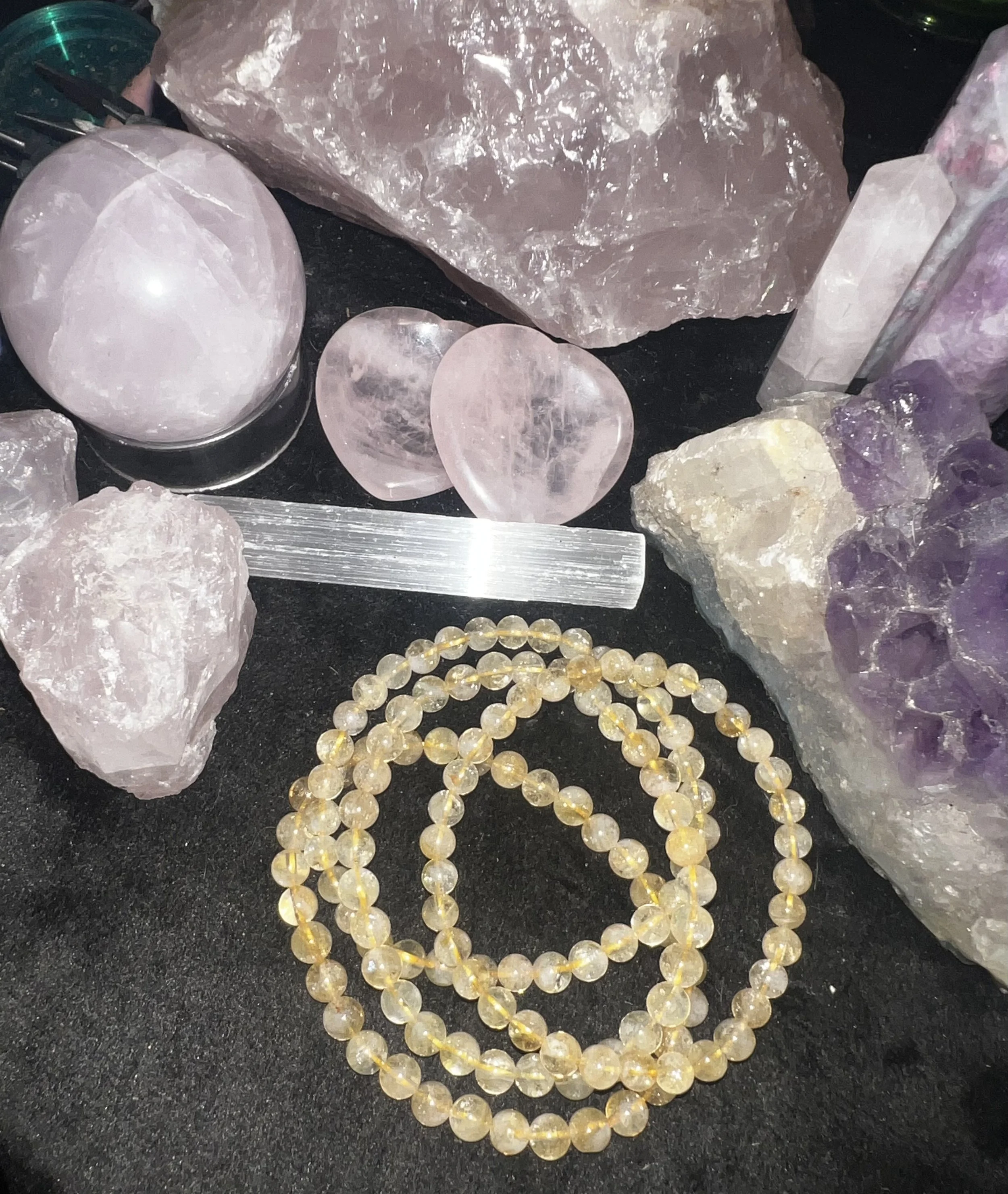 Golden Radiance Citrine Bracelet  Unisex | Stretch Fit | Abundance & Confidence Energy