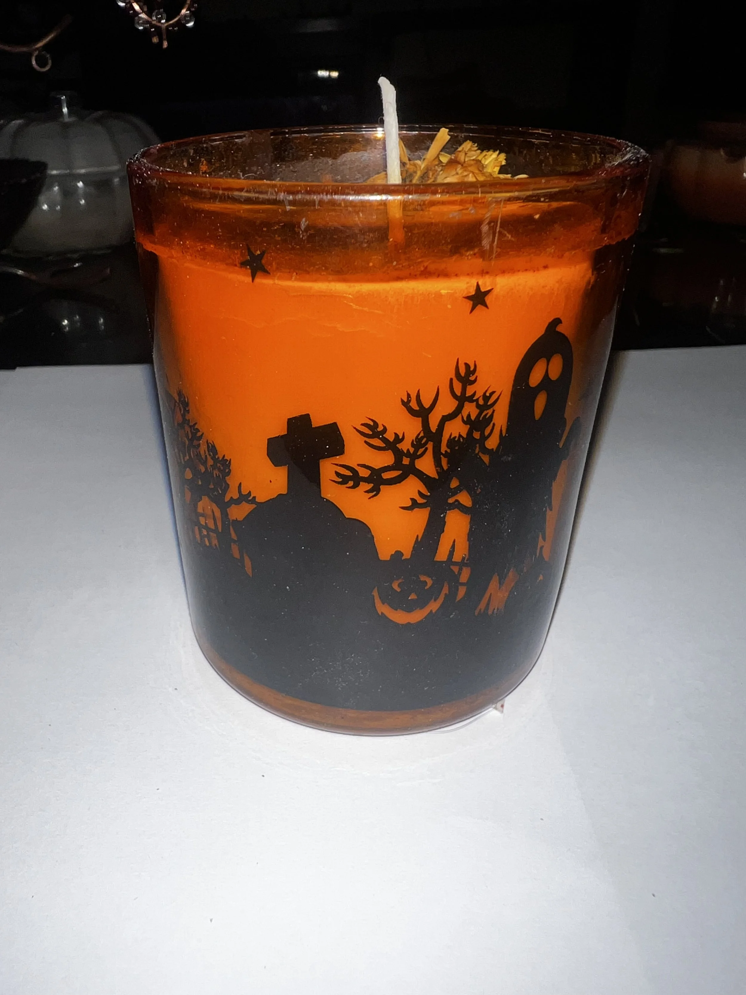 Autumn Ember – Seasonal Spice Candle (Halloween Glass)