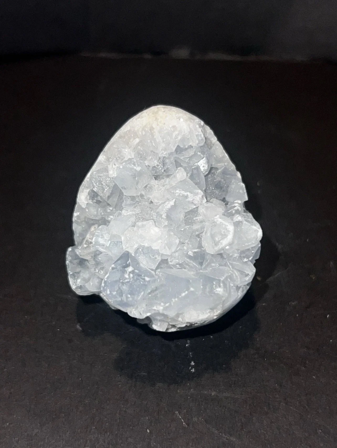 🌙 Natural Celestite Geode Egg – 4.3 oz | Angelic Energy Crystal