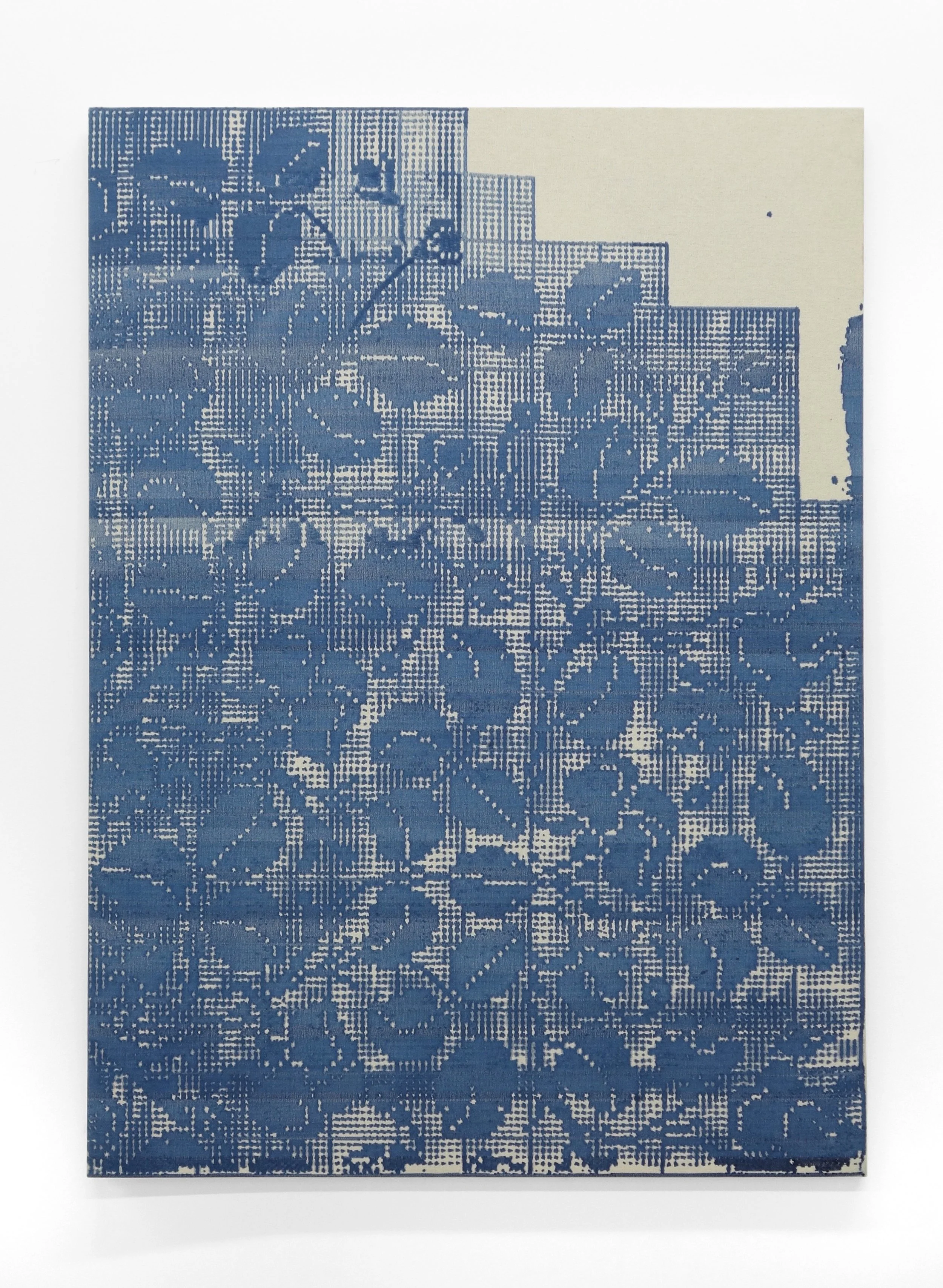 Blue Vines • 40” x 29” • copic ink on raw canvas • 2018
