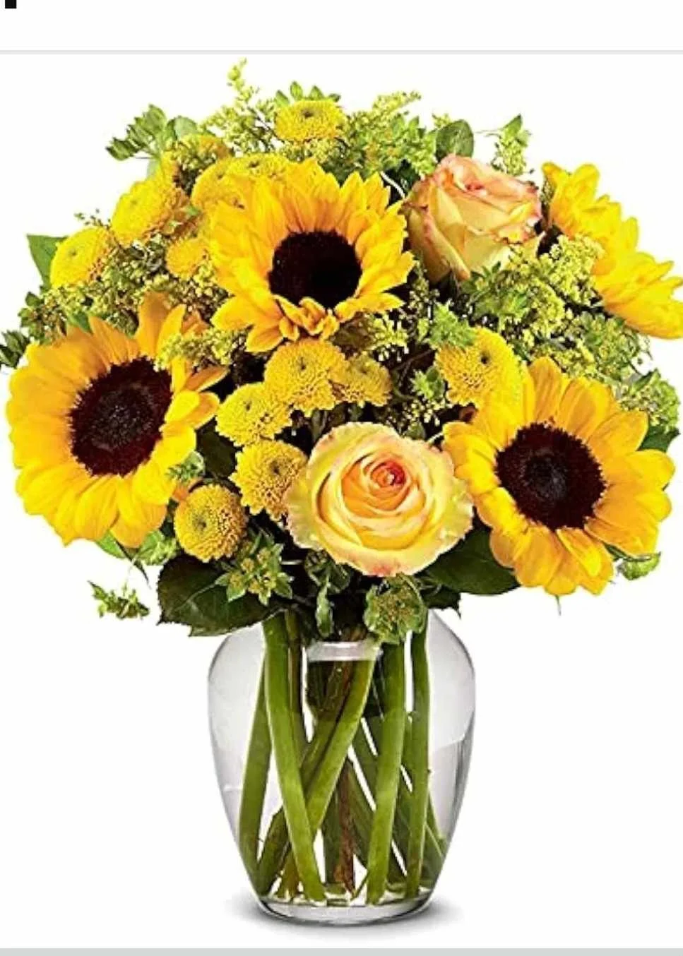 Sunflower and Yellow Rose Bouquet