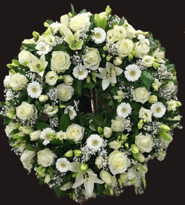 Elegant White Sympathy Wreath