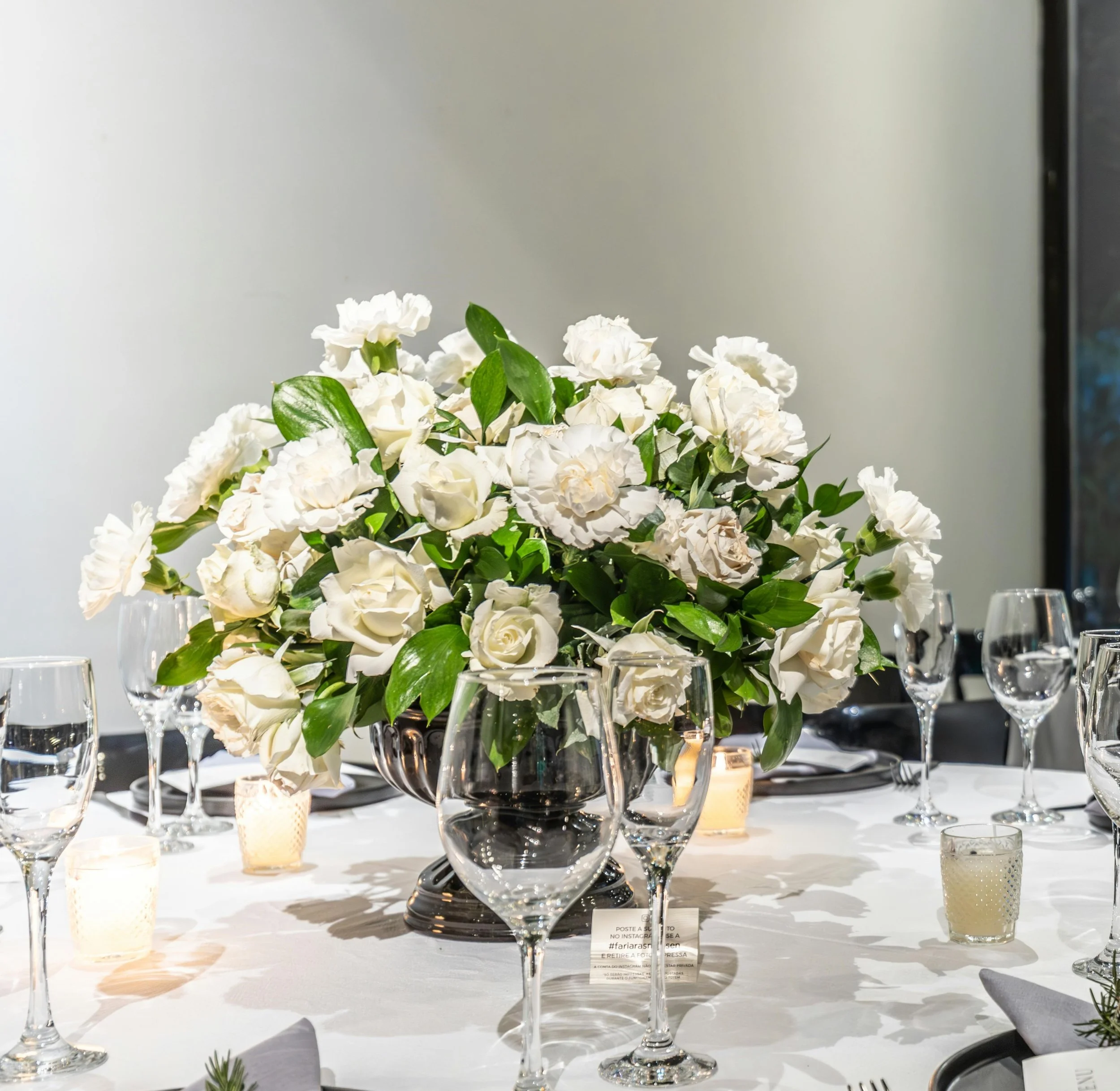 Luxurious White Rose Arrangement