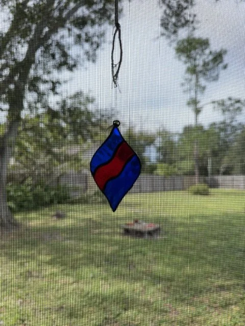 Stained Glass Abstract Ornament – Bold, Elegant, and Compact