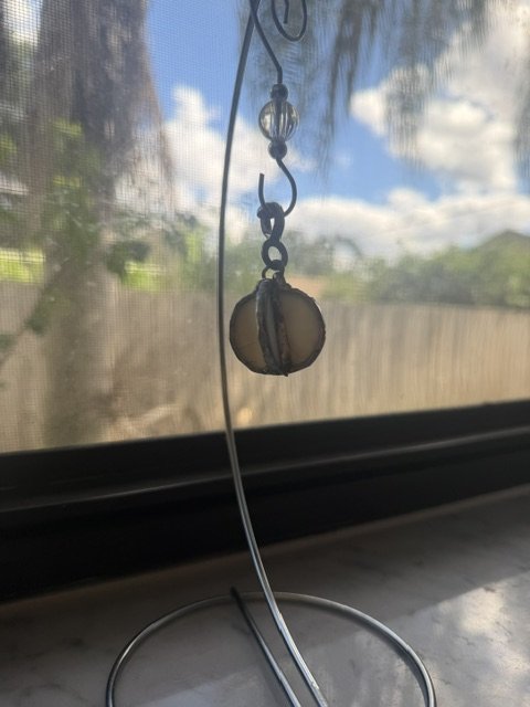 Amber Glow Stained Glass Light Pull – 1.3 inch