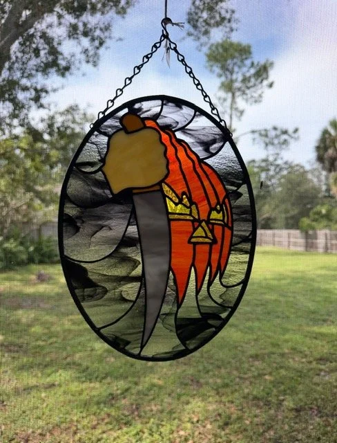 🔪 "Jason’s Revenge" – Stained Glass Horror Panel