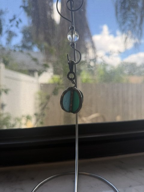 Sea Glass Stained Glass Light Pull – 1.3 inch