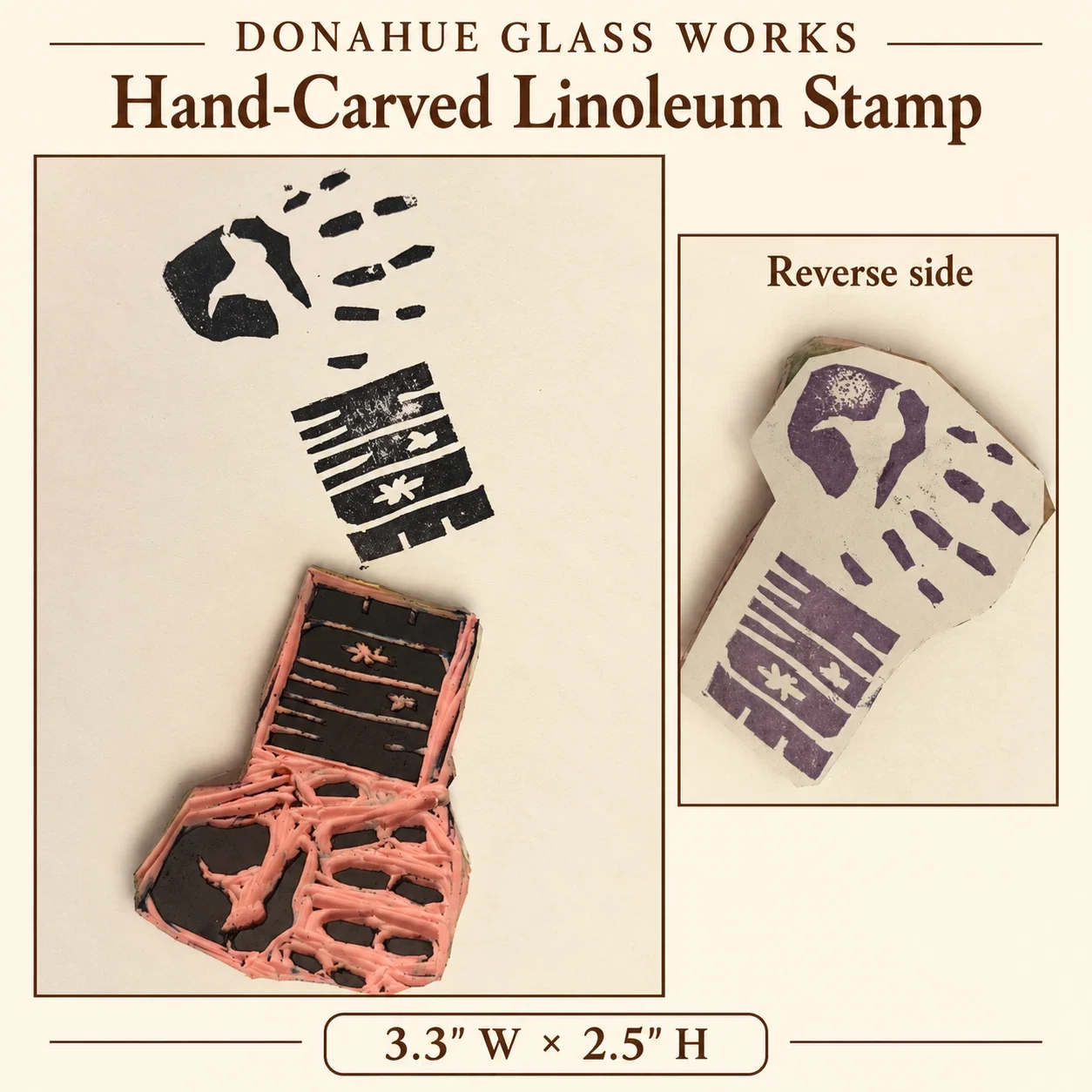 Handmade By — Hand-Carved Handprint Linoleum Stamp
