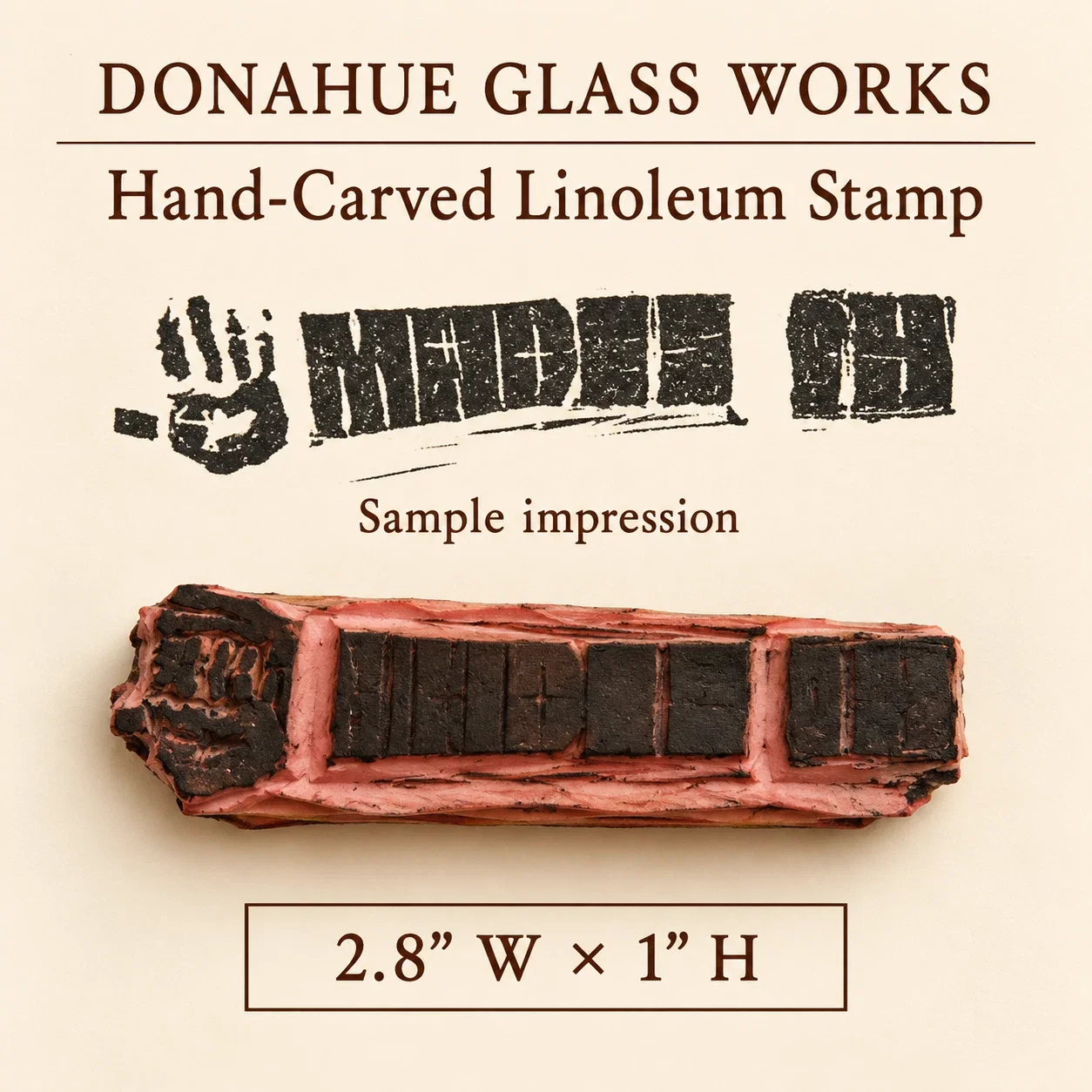 Made By — Hand-Carved Linoleum Stamp